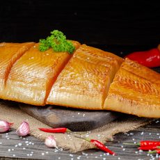 White,Filet,Tenderloin,Smoked,Sea,River,Fish,Lies,On,A